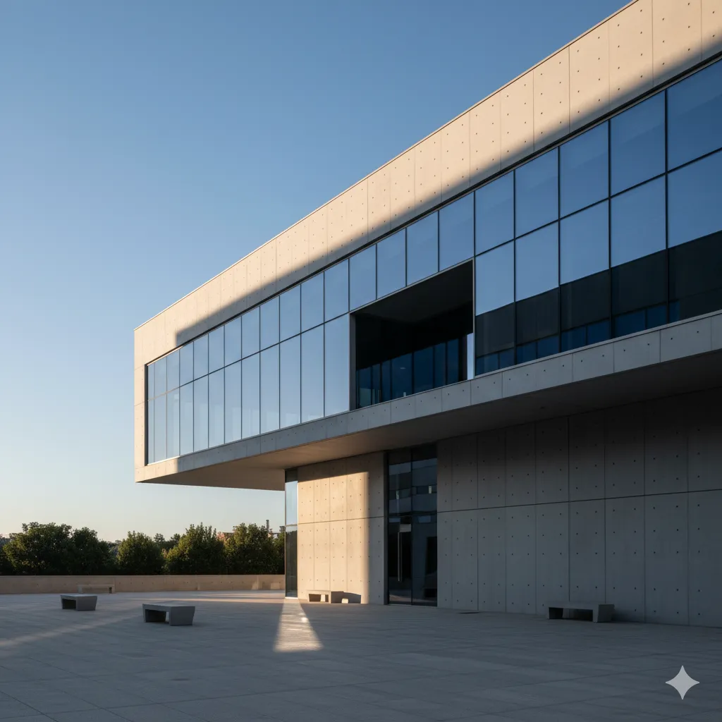 Modern architectural lines and shadows