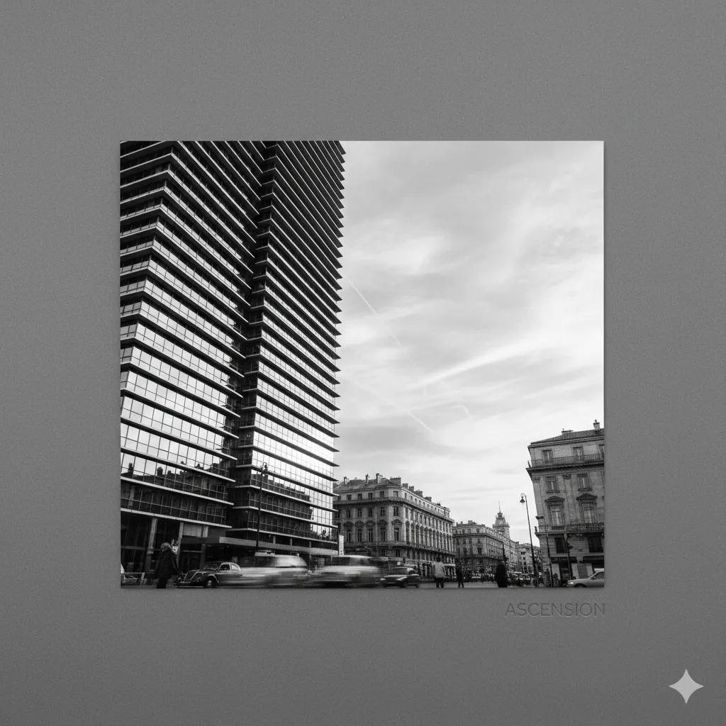 Black and white architectural photography